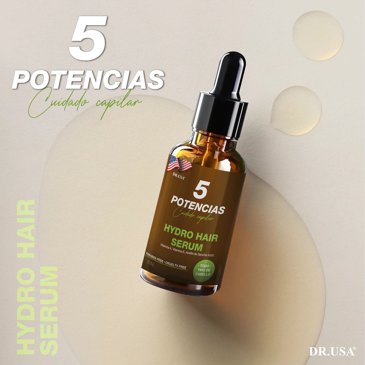 Serum 5 Potencias: Recupera tu CABELLO en POCO TIEMPO! + ENVÍO GRATIS 🚚