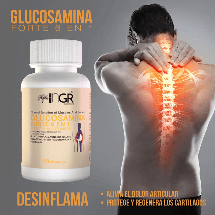 ¡GLUCOSAMINA FORTE 6 EN 1! 🔥 💪 Recupera tu Bienestar ¡El suplemento que tus articulaciones necesitan! + ENVÍO GRATIS 🚚