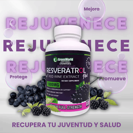 Resveratrol® ORIGINAL: (DOSIS PARA 1 MES) Recupera tu energía y enfrenta el día con fuerza + ENVÍO GRATIS 🚚