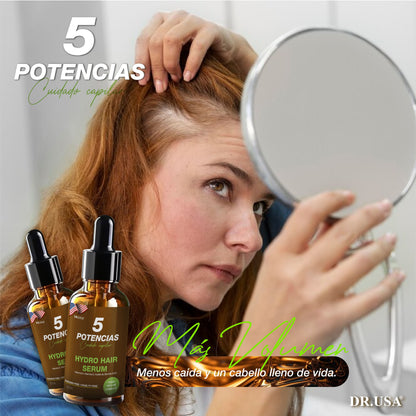 Serum 5 Potencias: Recupera tu CABELLO en POCO TIEMPO! + ENVÍO GRATIS 🚚